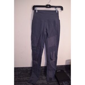 Alo Women's Small Gray Moto Legging Lifting Sculpting Contour Yoga Gym Workout